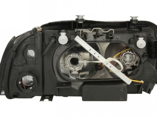 Volkswagen Sharan 2000-2010 utángyártott új bal első fényszóró H1/H7 BOSCH-tipusú fekete DEPO