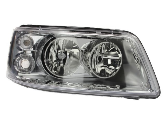 Volkswagen Transporter T5 2003-2009 utángyártott új jobb első fényszóró H7/H1 +alsó tartó (motorral) DEPO
